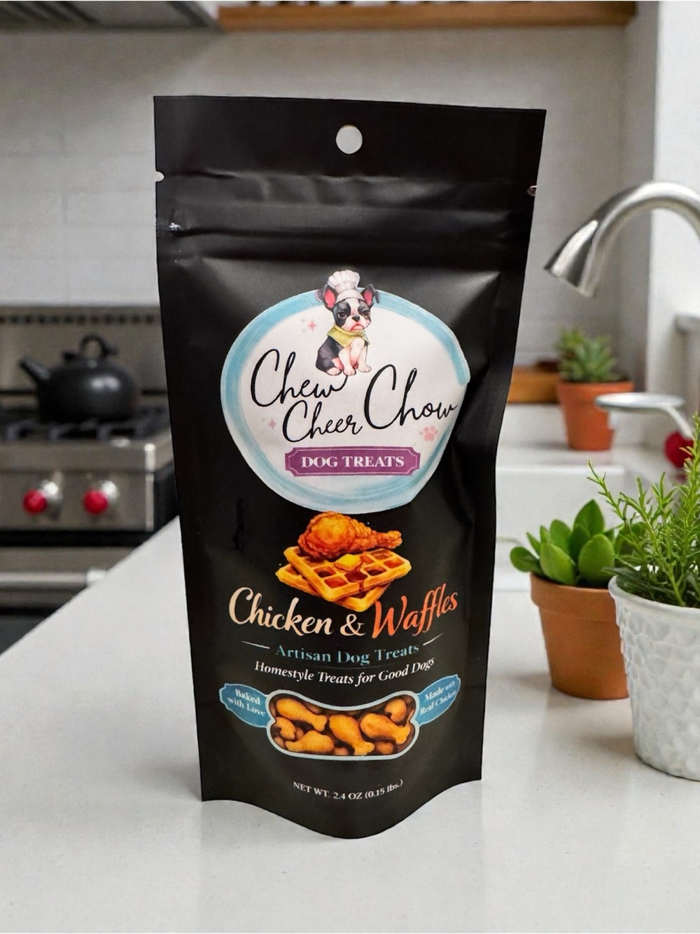 Chew Chew Chow Chicken & Waffles Dog Treats